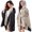 Khaki, variant on shqvo Women's Reversible Double Layer Cape Poncho Windproof Raincoat All Season Outdoor Wear Loose Mid Long Coat Fashion