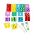 thumbnail image 4 of Juguetes de clasificación de colores Montessori, juguete de conteo de cuentas de matemáticas, juego de combinación de cuentas con clip para jardín de, 4 of 9