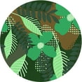 thumbnail image 1 of Ahgly Company Indoor Square Patterned Dark Forest Green Area Rugs, 3' Square, 1 of 6