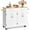 White, variant on Giantex Kitchen Island Cart, Rolling Trolley Cart Utility Cabinet w/Large Storage & Smooth Lockable Wheels