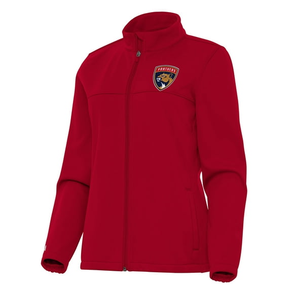 Women's Antigua Red Florida Panthers Links 2 Full-Zip Golf Jacket