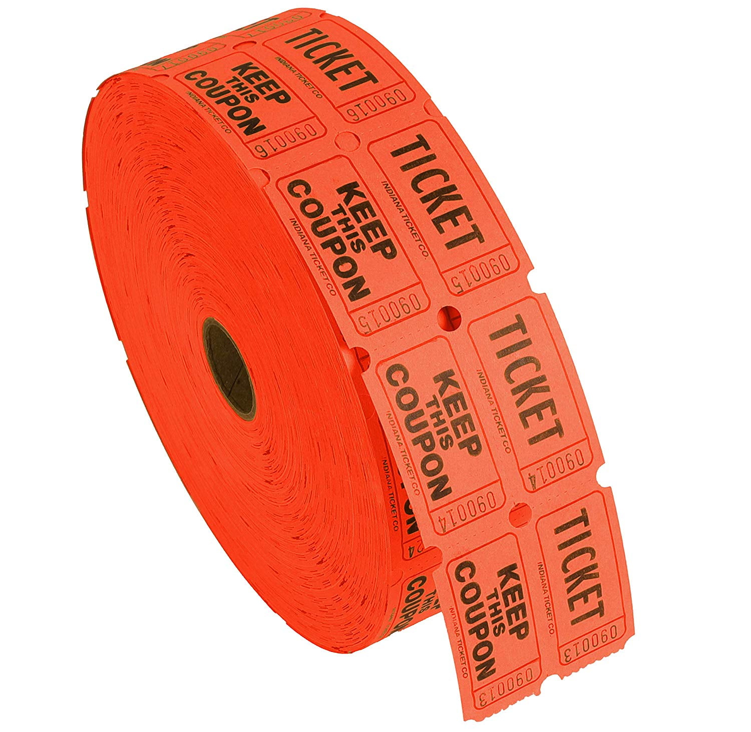 2000 Pack of 50/50 Raffle Tickets with Unique Number, 8-Roll