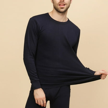 

Mens Cotton Top And Bottom 2PC Set Thermal Long Johns Underwear Winter Autumn