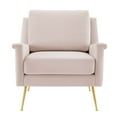 thumbnail image 6 of Modway Chesapeake Performance Velvet Armchair in Gold Pink, 6 of 8