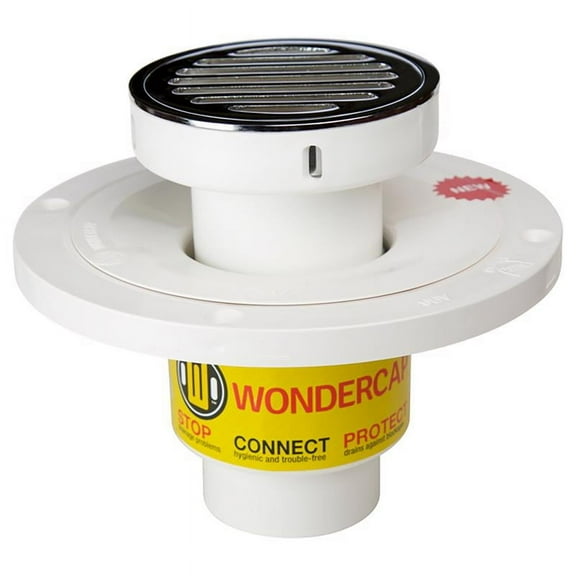 Wondercap  2 in. Dia. Chrome  ABS  Tile Shower Drain Outlet