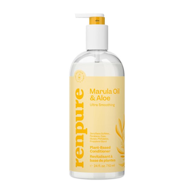 Plant Based Marula Oil and Aloe Ultra Smoothing Conditioner - Ideal for Dry, Frizzy Hair - Leaves Hair Hydrated - Gentle Formula - Paraben Free - Recyclable, Pump Bottle Design - 2