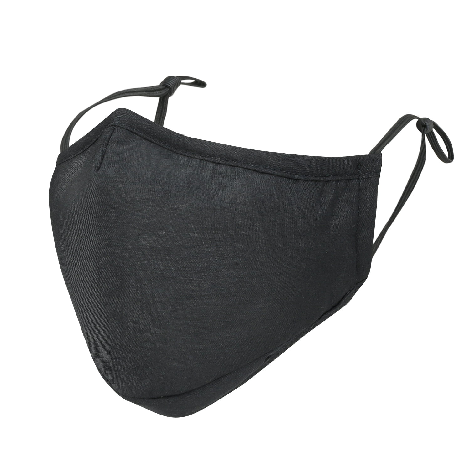 ililily Black 3D Cotton Washable 3 Layers Face Mask Reusable Fashion Mask