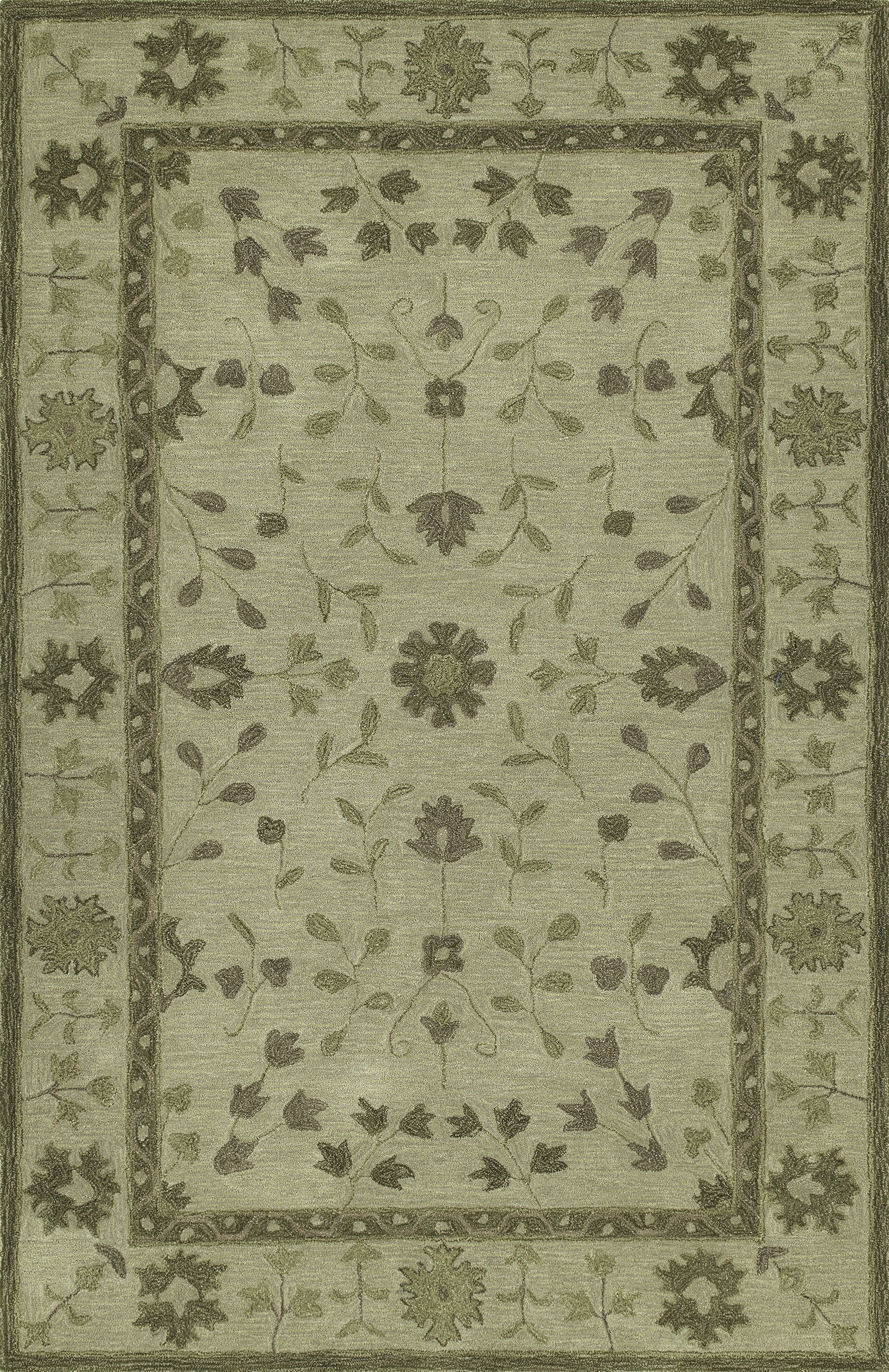 Addison Camilla Green Traditional Area Rug