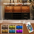 Bar and Bar Table LED Light Charging Station, Buffet with Storage, Sideboard