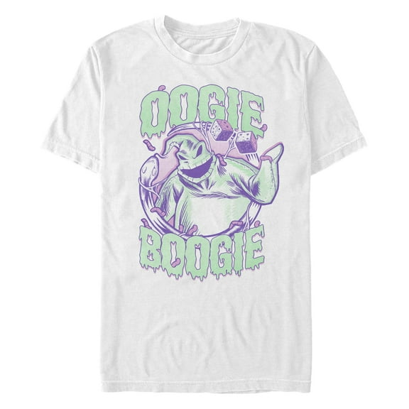 Men's The Nightmare Before Christmas Slimy Oogie Boogie Graphic Tee White Large