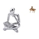 thumbnail image 1 of Figura de lector abstracto de resina de latón, estatua de pensador, adorno de caballo, escultura de animal, artesanía en miniatura, decoración adecuad, 1 of 8