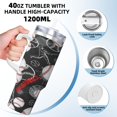 thumbnail image 4 of Baseball Cup Insulated Tumbler Stainless Steel Vacuum Travel Mug 40 oz with Handle and Straw Lid, 4 of 7