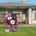 thumbnail image 3 of Amhnf America Beautiful Patriotic Flowers In Mason Jar Garden Flag For Home Outdoor Garden Yard Decor 12x18 inch, 3 of 5