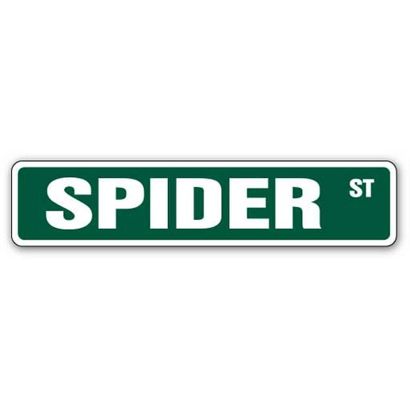 SPIDER Street Sign spiders insects bug entomology arachnid | Indoor/Outdoor |  36" Wide