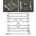 thumbnail image 4 of 8pcs 14G Industrial Barbell Bar Studs Pendiente Jewelry Mujeres Plata Zulema Aretes de acero inoxidable, 4 of 8