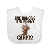 Inktastic Line Dancing Mommy Cardio Cowgirl Girls Baby Bib