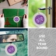 thumbnail image 5 of 3drose, Cute Butterfly on Purple Dots 1, Circle Porcelain Ornament, 5 of 7