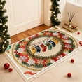 thumbnail image 4 of Virelaxpo 16x24In Christmas Door Mat Embroidery Style Floor Mat Holiday Decor Carpet Entrance Door Household, 4 of 6