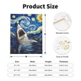 thumbnail image 2 of Sikiie Vintage Starry Sky Shark Print Canvas Decorative Hanging Painting, Anti-shrinkage Hanging Frame, Suitable for Home, Office Wall Decorations, 2 of 6