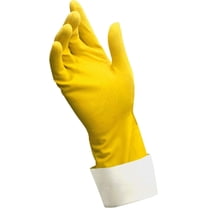 BigTimeProducts Cleaning Gloves - Latex, Yellow - Medium