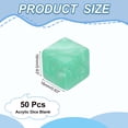 thumbnail image 2 of Uxcell 0.63" Dice Blank 50 Pcs Square Corner with Pearl Smoothed Surface Green, 2 of 7