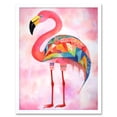 thumbnail image 1 of Flamingo Bird With Multicolour Patterns Folk Art Watercolour Painting Art Print Framed Poster Wall Decor 12x16 inch, 1 of 5