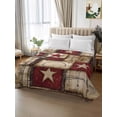 thumbnail image 2 of Texas Star Farm Flat Sheets Only Twin XL Size, Soft Breathable Bed Top Sheets for Mattress, Country Wood Grain Vintage Western Luxury Bedding Flat Sheets for Home Hotel Bedroom Bed Protection, 2 of 9