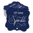 thumbnail image 1 of Inkdotpot Pack Of 50 Let Love Sparkle Wedding Paper Tags DIY Craft Bracket Shape Real Silver Foil Hang Tags, 1 of 7