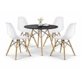 thumbnail image 1 of Set de Comedor Oslo 80 Mundo In Mesa Negra y 4 Sillas Eames Blanco Minimalista, 1 of 7