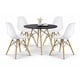 thumbnail image 1 of Set de Comedor Oslo 80 Mundo In Mesa Negra y 4 Sillas Eames Blanco Minimalista, 1 of 7