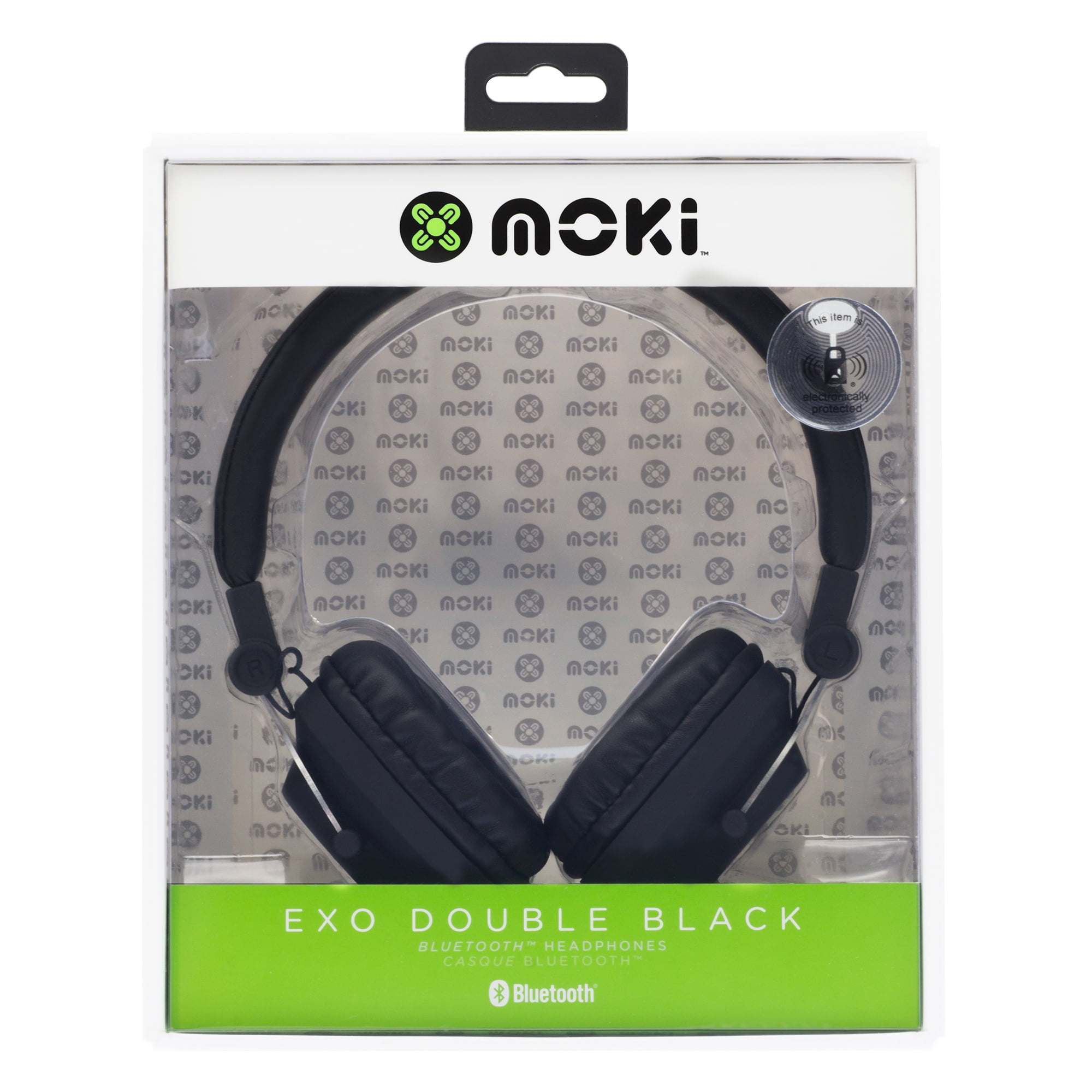 Moki exo double black bluetooth headphones sale