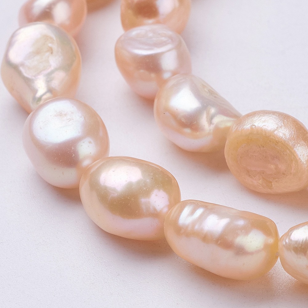 1strand Cultured Freshwater Pearl Beads Strands Sandy Brown 10~12x9~10x7~8mm Hole: 0.5mm about 31~32pcs/strand 14.4 inch