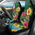thumbnail image 2 of Yuyamidu Tropical Hibiscus Car Seat Covers Front Seats Only Palm Leaves Car Front Seat Protective Cover Waterproof Seat Covers for Cars Trucks SUVs Auto Interior Accessories, 2 of 7