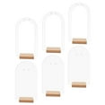 thumbnail image 4 of MRLESS Set of 6 Clear Acrylic Earring Holders with Wooden Bases, Ideal for Displaying Dangle and Drop Earrings, 4 of 6