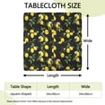 thumbnail image 2 of Yellow Lemon Fruit Flowers Black Pattern Square Fitted Tablecloth with Elastic Edge,Square Table Cover,Washable Elastic Table Cover for Home Kitchen Party Decor 34"x34", 2 of 6