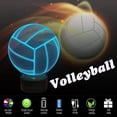 thumbnail image 4 of Luz Nocturna De Voleibol 3D, Lámpara De Ilusión De Atmósfera Deportiva Para Niños Con Control Remoto 16 Colores Cambiantes, Cumpleaños Creativo Amante Del Entrenador De Voleibol De Playa, 4 of 5