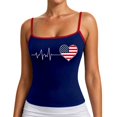 thumbnail image 3 of Rvusndi 2026 USA Tank Top Women USA Soccer Shirt Spaghetti Strap Tank Top 4th of July Sleeveless Patriotic Printed Summer Vest Tops Basic T Shirts for Beach Daily Wear, 3 of 6