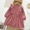 thumbnail image 5 of Gubotare Winter Dresses for Girls Girls French Dresses for Toddler to Big Kid 5T 6T (Pink,5-6 Years), 5 of 8