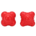 thumbnail image 1 of 2024，2pcs Rubber Reaction Bounce Balls Irregular Shape Reaction Balls for Coordination Agility Speed TrainingRed, 1 of 5