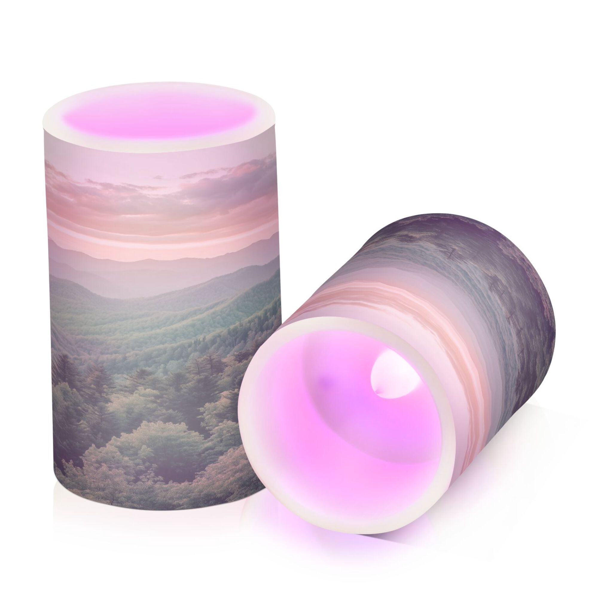 Yayeee Flameless Candles with Remote Flickering Battery Operated Multi Color Changing, Geometric Designs