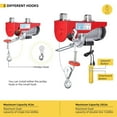 thumbnail image 3 of Electric Hoist, 1320LBS Lift Electric Winch with Remote Control Power System, 39ft Lifting Height,110V Winch Overhead Crane Ceiling Pulley for Lifting Pulling Building Garages Warehouse, 3 of 7