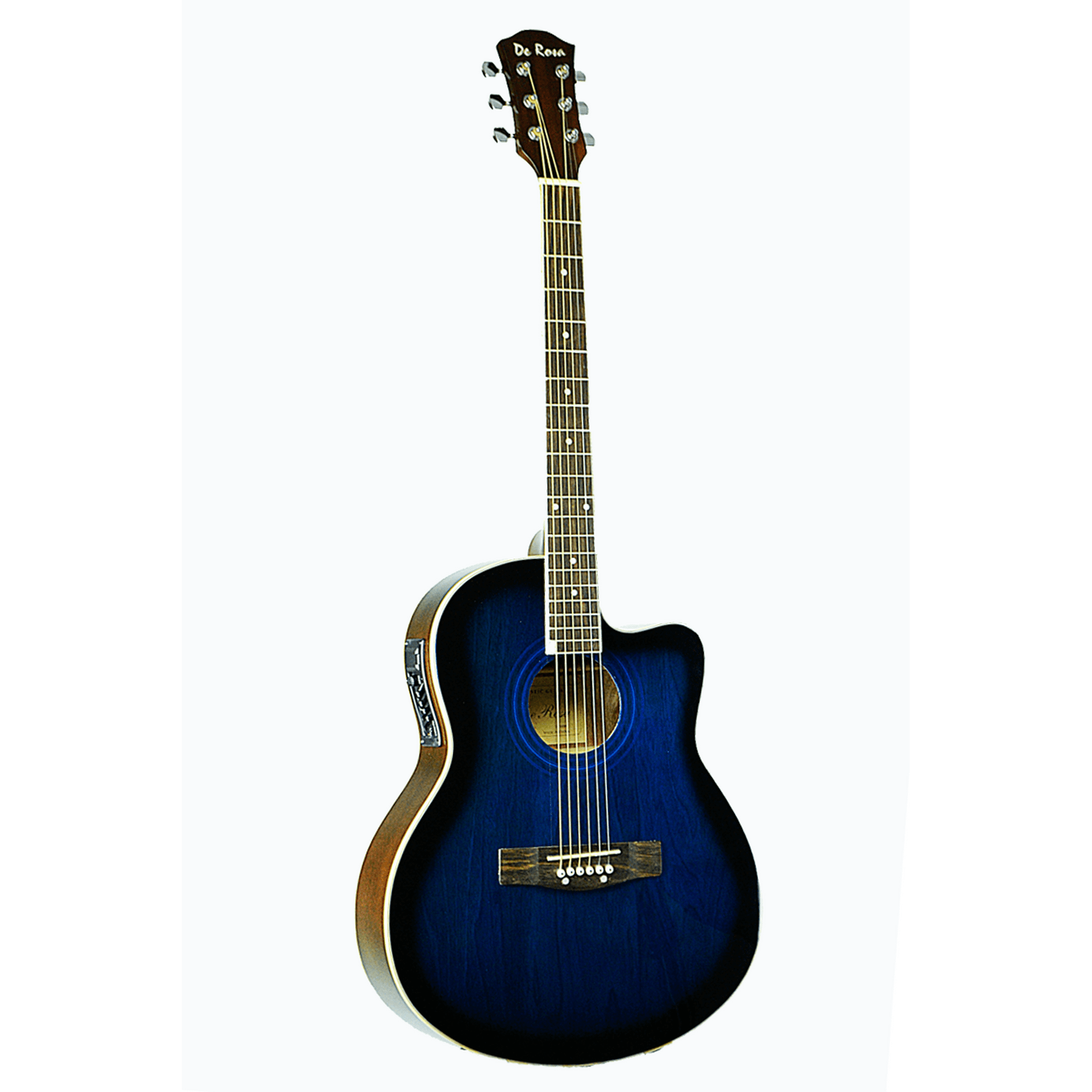De Rosa USA Guitare Acoustique Electrique Coupe Corps Mince Walmart