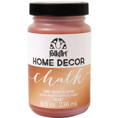 FolkArt Home Decor Chalk Metallic Paint, 8 Fl. (Best Gold Paint For Furniture)