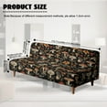 thumbnail image 2 of SCRAWLGOD Mushroom Floral Leaf Print Black Futon Cover for Armless Sofa Bed, Dustproof Futon Mattress Covers Couch Cover Protector with Elastic Bottom for Cats and Dogs, 2 of 7