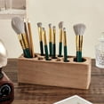 thumbnail image 5 of Wooden Pencil Holder for Desk 13 Hole Brush Organizer Stand Rustic Style Fountain Pen Holder for Office Studio Gift, 5 of 6