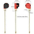 thumbnail image 3 of Pull Chain Switch 3 Speed ZE-268S1 w Chain for Ceiling Fan Lamp Red Gold, 3 of 5