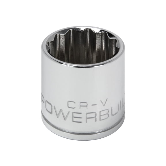 Powerbuilt 3/8 Inch Drive x 22 MM 12 Point Shallow Socket - 641221