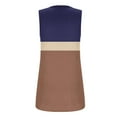 thumbnail image 5 of DeHolifer Tank Top for Women Color Block Square Neck Sleeveless Tank Top Summer Loose Fashion Blouse Brown L, 5 of 5