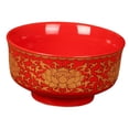 thumbnail image 2 of Soporte para Cuenco de Cerámica Macarena Hecho a Mano Rojo con Loto y Palabra, 2 of 8