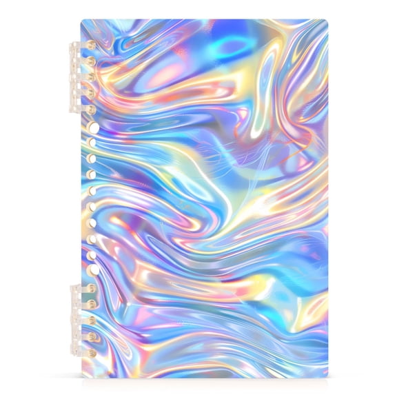 Holographic Pattern Spiral Journal Notebook College Ruled Notebook 8.3" x 5.7" A5 Lined Thick Paper Page